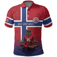 Custom Norway Football Polo Shirt Ro Ro Meditating Viking Wolf