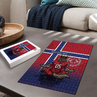 Custom Norway Football Puzzle Ro Ro Meditating Viking Wolf