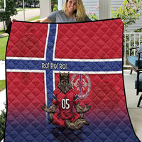 Custom Norway Football Quilt Ro Ro Meditating Viking Wolf