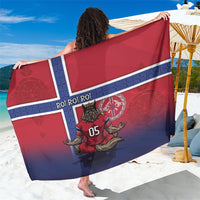 Custom Norway Football Sarong Ro Ro Meditating Viking Wolf