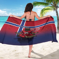 Custom Norway Football Sarong Ro Ro Meditating Viking Wolf