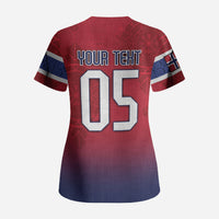 Custom Norway Football Scrub Top Ro Ro Meditating Viking Wolf