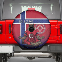 Custom Norway Football Spare Tire Cover Ro Ro Meditating Viking Wolf