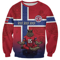 Custom Norway Football Sweatshirt Ro Ro Meditating Viking Wolf