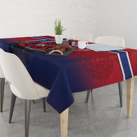 Custom Norway Football Tablecloth Ro Ro Meditating Viking Wolf