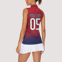 Custom Norway Football Women Sleeveless Polo Shirt Ro Ro Meditating Viking Wolf