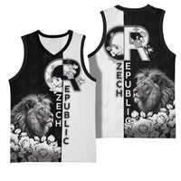 Czech Republic Basketball Jersey White Lion With Rose - Wonder Print Shop
