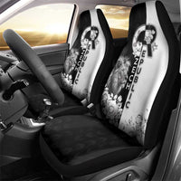 Czech Republic Car Seat Cover White Lion With Rose - Wonder Print Shop