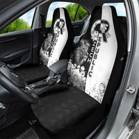 Czech Republic Car Seat Cover White Lion With Rose - Wonder Print Shop