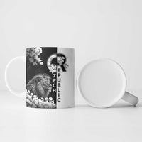 Czech Republic Ceramic Mug White Lion With Rose - Wonder Print Shop