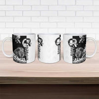 Czech Republic Ceramic Mug White Lion With Rose - Wonder Print Shop