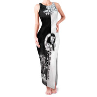 Czech Republic Family Matching Tank Maxi Dress and Hawaiian Shirt White Lion With Rose - Wonder Print Shop