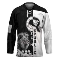 Czech Republic Hockey Jersey White Lion With Rose - Wonder Print Shop