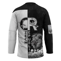 Czech Republic Hockey Jersey White Lion With Rose - Wonder Print Shop