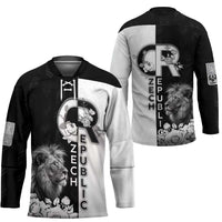 Czech Republic Hockey Jersey White Lion With Rose - Wonder Print Shop