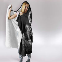 Czech Republic Hooded Blanket White Lion With Rose - Wonder Print Shop