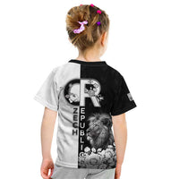 Czech Republic Kid T Shirt White Lion With Rose - Wonder Print Shop