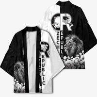 Czech Republic Kimono White Lion With Rose - Wonder Print Shop