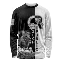 Czech Republic Long Sleeve Shirt White Lion With Rose - Wonder Print Shop