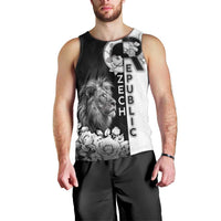 Czech Republic Men Tank Top White Lion With Rose - Wonder Print Shop