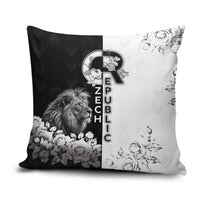 Czech Republic Pillow Cover White Lion With Rose - Wonder Print Shop