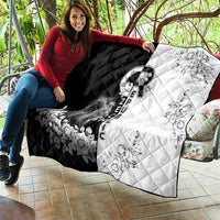 Czech Republic Quilt White Lion With Rose - Wonder Print Shop