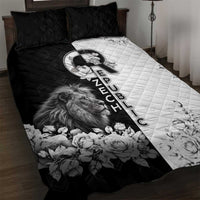 Czech Republic Quilt Bed Set White Lion With Rose - Wonder Print Shop