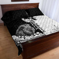 Czech Republic Quilt Bed Set White Lion With Rose - Wonder Print Shop