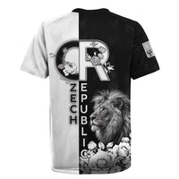 Czech Republic Rugby Jersey White Lion With Rose - Wonder Print Shop
