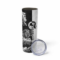 Czech Republic Skinny Tumbler White Lion With Rose - Wonder Print Shop