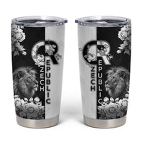 Czech Republic Tumbler Cup White Lion With Rose - Wonder Print Shop