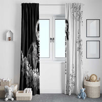 Czech Republic Window Curtain White Lion With Rose - Wonder Print Shop