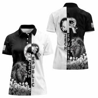 Czech Republic Women Polo Shirt White Lion With Rose - Wonder Print Shop