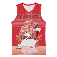 Personalized Denmark Basketball Jersey Mute Swan With Symbol - Wonder Print Shop