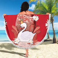 Denmark Beach Blanket Mute Swan With Symbol - Wonder Print Shop