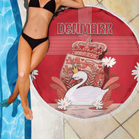 Denmark Beach Blanket Mute Swan With Symbol - Wonder Print Shop