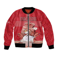 Personalized Denmark Bomber Jacket Mute Swan With Symbol - Wonder Print Shop