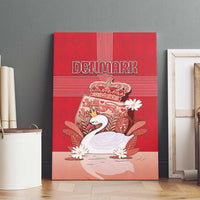 Denmark Canvas Wall Art Mute Swan With Symbol - Wonder Print Shop