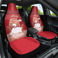 Denmark Car Seat Cover Mute Swan With Symbol - Wonder Print Shop