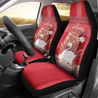 Denmark Car Seat Cover Mute Swan With Symbol - Wonder Print Shop