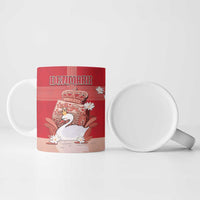 Personalized Denmark Ceramic Mug Mute Swan With Symbol - Wonder Print Shop