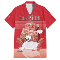 Personalized Denmark Family Matching Off Shoulder Maxi Dress and Hawaiian Shirt Mute Swan With Symbol - Wonder Print Shop