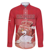 Personalized Denmark Family Matching Off Shoulder Short Dress and Hawaiian Shirt Mute Swan With Symbol - Wonder Print Shop