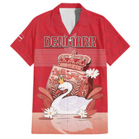 Personalized Denmark Family Matching Short Sleeve Bodycon Dress and Hawaiian Shirt Mute Swan With Symbol - Wonder Print Shop