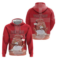 Personalized Denmark Hoodie Mute Swan With Symbol - Wonder Print Shop