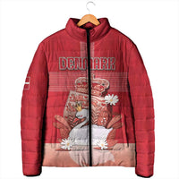 Personalized Denmark Padded Jacket Mute Swan With Symbol - Wonder Print Shop