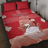 Denmark Quilt Bed Set Mute Swan With Symbol - Wonder Print Shop