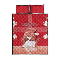 Denmark Quilt Bed Set Mute Swan With Symbol - Wonder Print Shop