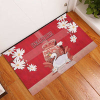 Denmark Rubber Doormat Mute Swan With Symbol - Wonder Print Shop