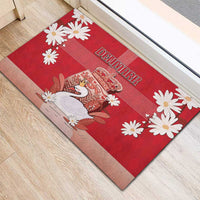 Denmark Rubber Doormat Mute Swan With Symbol - Wonder Print Shop